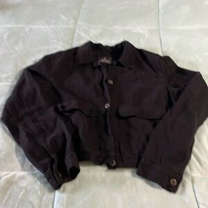 A.GoldE. Black cropped Jean Jacket size M